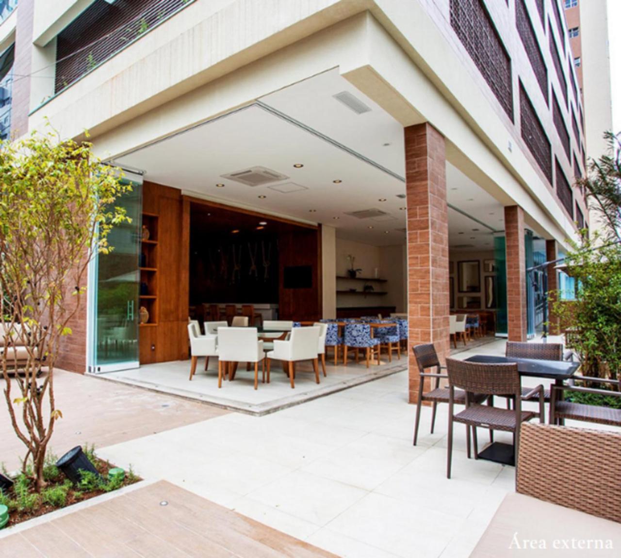 Apto Top Com Vista Pro Mar Em Condominio Completo Em Frente A Praia! Santos Kültér fotó