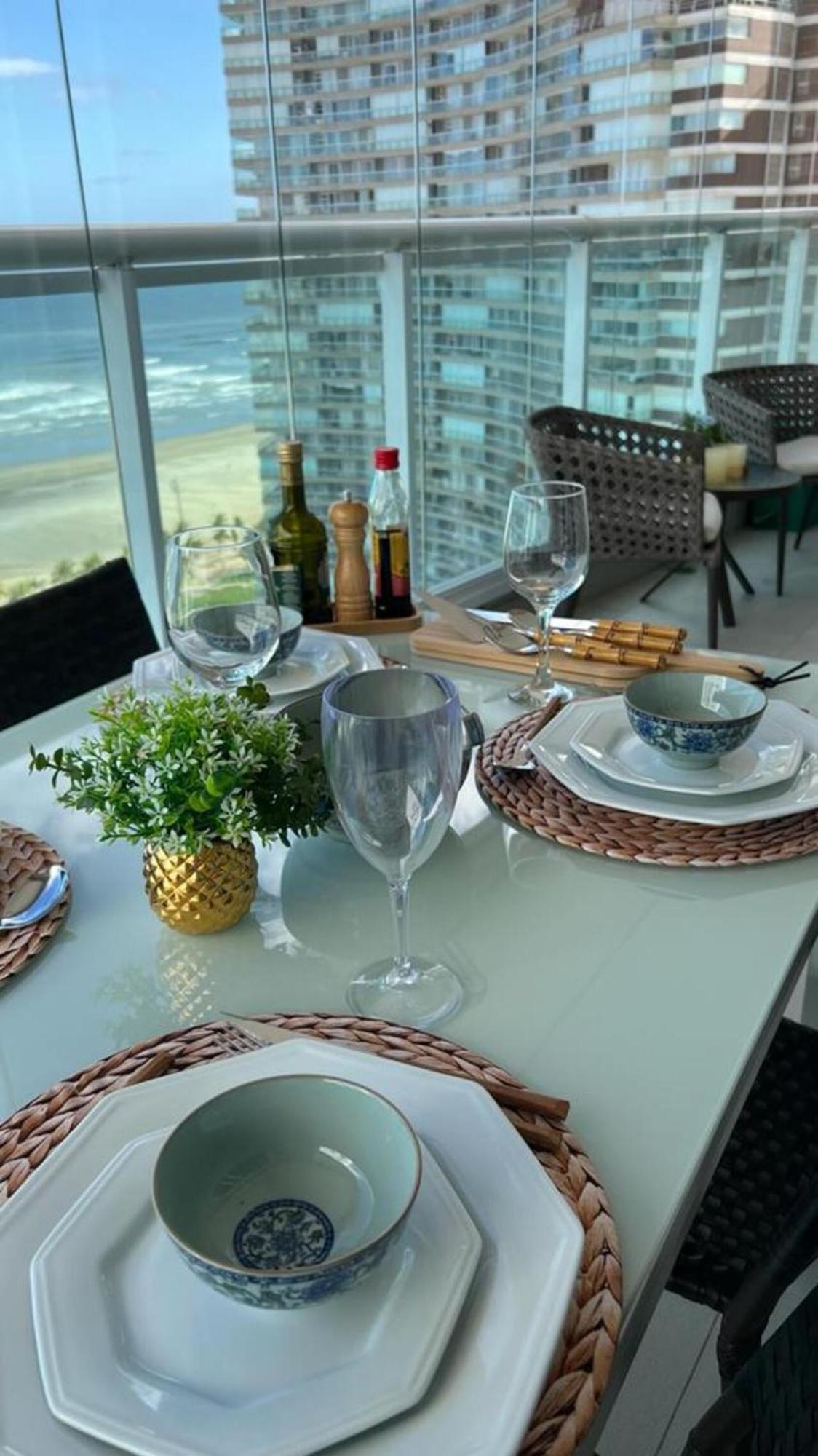 Apto Top Com Vista Pro Mar Em Condominio Completo Em Frente A Praia! Santos Kültér fotó